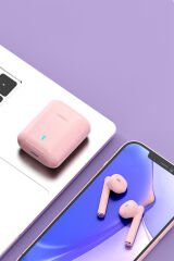 i12 Pro 3. Nesil Pembe Bluetooth Kulaklık